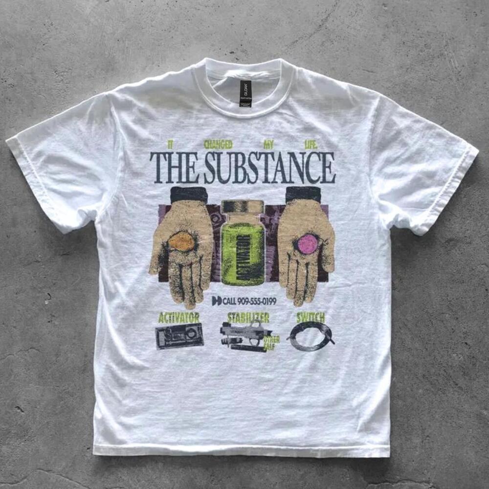 The Substance Graphic Tee In White And Multi-Coloured Hues